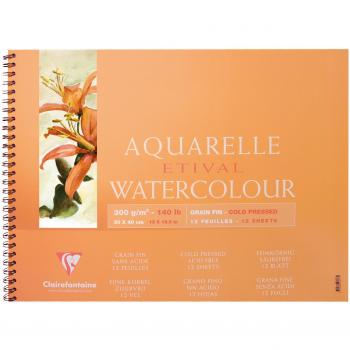 Bloc Spiralé Etival Aquarelle 30 cm x 40 cm 300g/m²