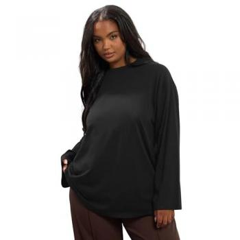 Top Noir à Détails de Couture Yours Curve