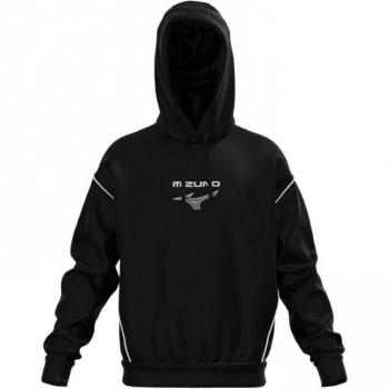Felpa Mizuno con Cappuccio Athletics Graphic Uomo Nero XL