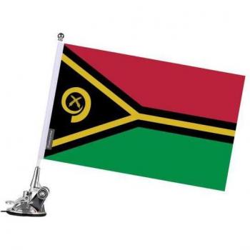 Vacuum-Mounted Vanuatu Flag (27×35 cm), Polyester, Two-Sided Print