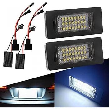 Maimiao Luces LED para Matrícula Audi 2008‑2011 3528 SMD 12V 6500K Blanco (2 piezas)