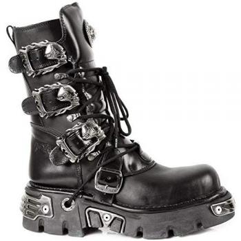 Gothic Leather Boots – Half High – Zwart – 391 S1