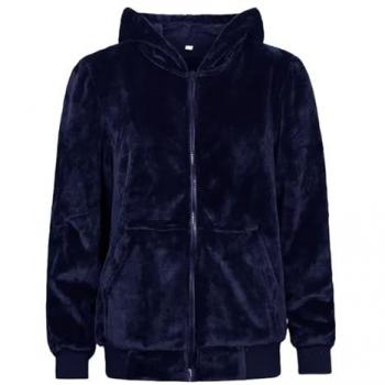 Navy Heat Holders Warm Fleece Snoodie Winter Hoodie – Size M