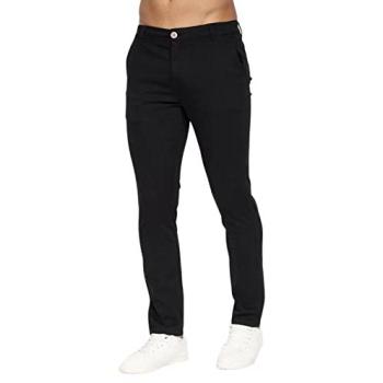 W34 L34 Black Chinos by Roysden for Men