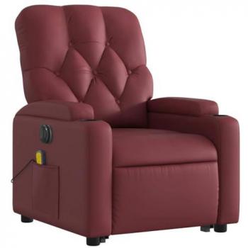 Sapphire Wine Recliner – Faux Hide Massage Seat