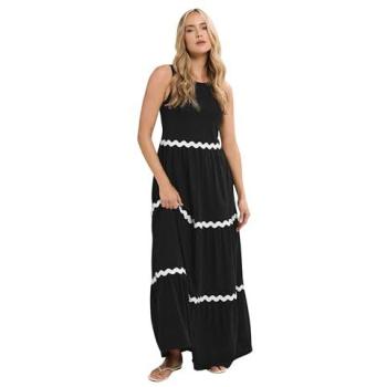 Women's Tall Tiered Maxi in Black – Size 12