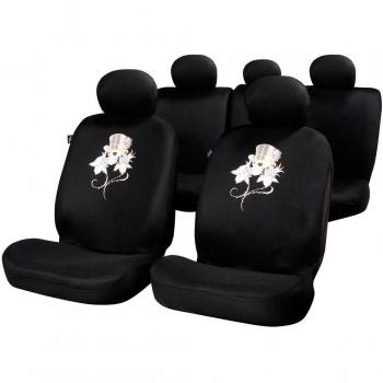 Housse de voiture 5 places Rose & Skull