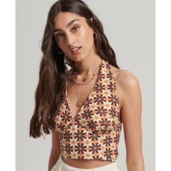 Mujer Superdry Camiseta Halter Lino Vintage