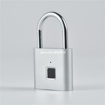 Cadenas à empreinte digitale USB rechargeable en alliage de zinc déverrouillage rapide