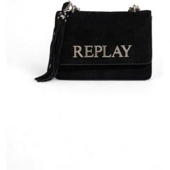 Replay Unisex Black Shoulder Bag
