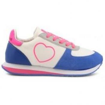 Women's Love Moschino Love Runner Sneakers WhiteBluePink