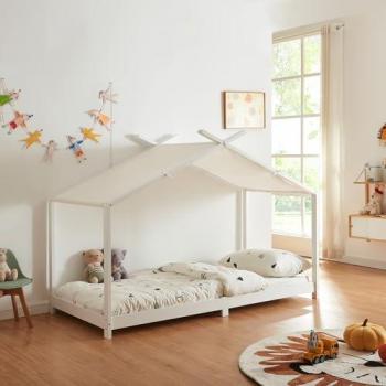 Letto Singolo Brome “Casa” 90x200 cm – Bianco