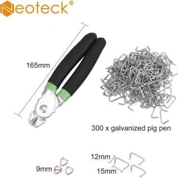 Neoteck Galvanized Steel Pig Pen Clamp Kit with 300 Pieces