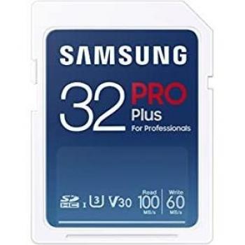 Samsung PRO Plus 32GB SDHC UHS-I U3 100MB/s Read & 60MB/s Write Memory Card