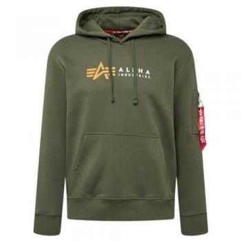 Alpha Industries Kapuzenpullover Alpha Label Dunkeloliv Herren