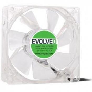 Zelený 140mm ventilátor EVOLVEO s 4 LED diodami