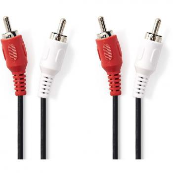 Cables de Audio Nedis 2 m (RCA) Negro – CAGB24200BK20