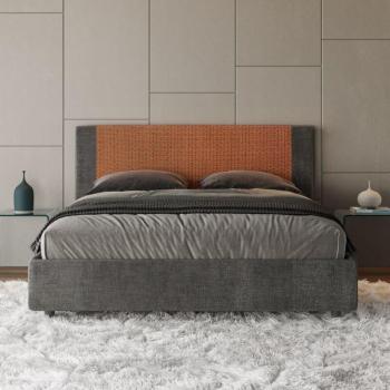 Cama Multifuncional Tapizada 160x190 Naranja Rosado – Estilo Laberinto