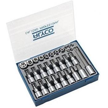 Bolsa de 30 llaves de vaso ¼″ a ½″ (E, HEX, TORX) – modelo 192490 ALYCO