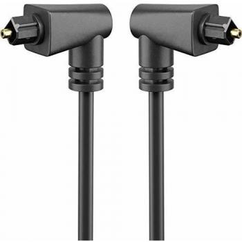 Goobay 41593 – Câble conducteur de faisceau Toslink 2 m, fiche 90°