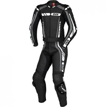 IXS Sport RS-800 1.0 2-Teiler Motorrad Lederkombi Schwarz Grau Weiss 50