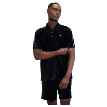 Schwarzes Ellesse T-Shirt mit Polokragen – M