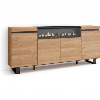 Meuble de Séjour Chêne et Noir RF2283