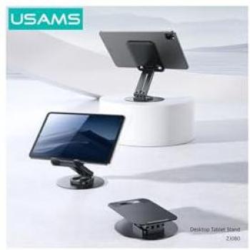 Bureau stand pliant 360° pour tablettes et smartphones (4,7‑12 ) – couleur noire