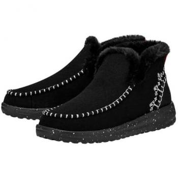 Bottes Faux Shearling Noir (38) – Modèle Denny
