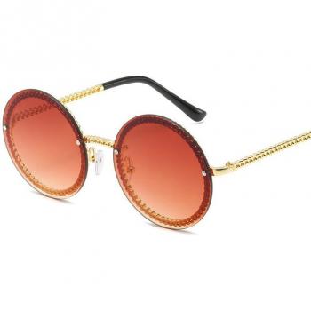 OptiChaine Glamour : Lunettes Ronde Polyvalentes, Sans Cadre, Chaîne Métallique
