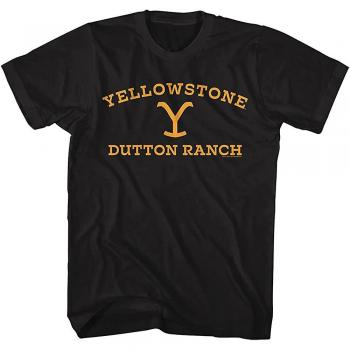 T‑shirt Noir Homme Yellowstone Dutton Ranch, Adultes, XL, Graphique