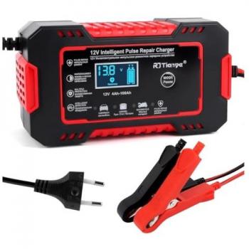 Caricabatterie Multiuso 6A 12V: Mantenitore di Stato Batteria con Controllo Termico per Veicoli Elettrici e Barche