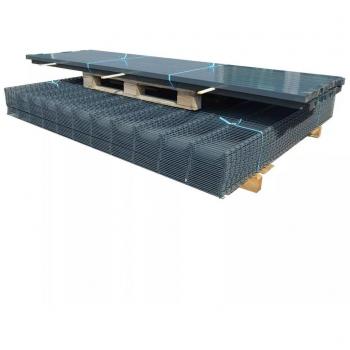 Pali e pannelli recinzione vitaXL, 16 pezzi, dimensioni 2008x2030 mm, acciaio grigio, 32 m