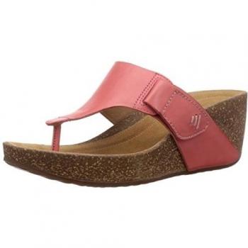 Calzado Clarks Temira de Cuero Coral Opuesto