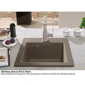 Évier de couleur ivoire Subway de Villeroy & Boch avec jeu de déchets et fonctionnement manuel
