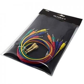 KORG Sq-cable6 Cavi Mini Jack Patch 75cm Confezione Da 6 Colori Misti