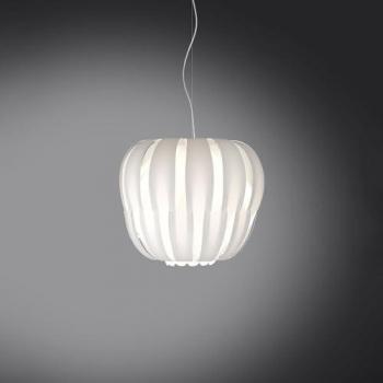 LINEA ZERO Lámpara Suspensión 2 Luces Blanca Cromada 60x54 cm