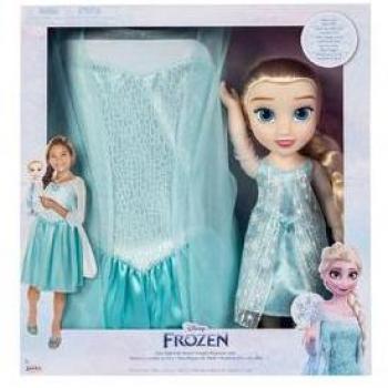 Muñeca elsa + disfraz frozen 2 disney 38cm
