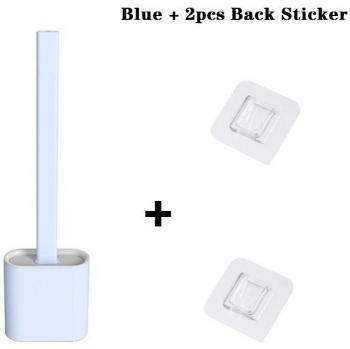 Flexible Silicone WC Brush with Fast-Dry Holder
