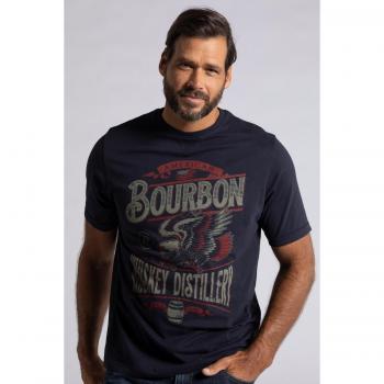 T-shirt uomo plus size blu whisky cotone JP1880