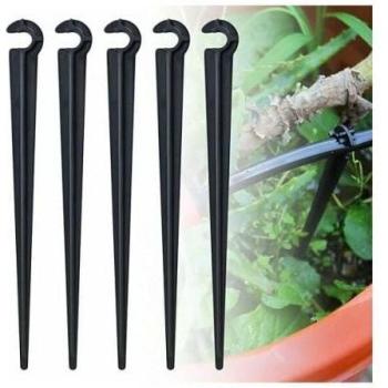 Set di 100 supporti tubi irrigazione con palo e gancio a terra