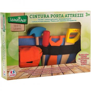 Globo Toys Globo – 37340 Kit d'Outils en Bois avec Ceinture