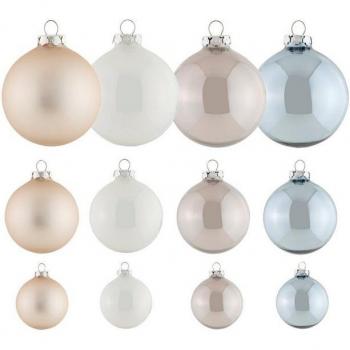 Home affaire 40‑er-Glaskugelpaket „Eiszeit“ – Weihnachtsbaumdeko