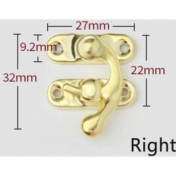 10pcs Vintage Jewelry Box Clasp Locks with 4 Holes