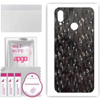 ApGo Hautfolien‑Cover “Carbon‑Black” für Huawei P20 Lite – Retro‑Pixel‑Muster