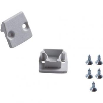 Tige de fermeture en aluminium avec couvercle gris