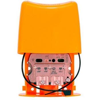 Amplificatore per antenna DTT 24dB 3 ingressi UHF-VHF-FI con filtro LTE700 5G Nanokom Televes 561621