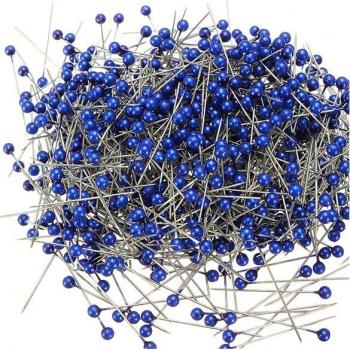 Alfileres de Cabeza Redonda Azul Marino LHBL 800