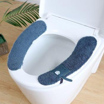 Toilettensitzauflage aus Plüsch mit waschbarem Bezug und gesundheitsfreundlichem Klebepad