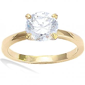 Solitaire Oro Blanco Distinguido 8 mm